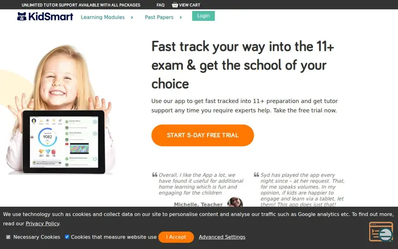 Screenshot of Kidsmart Re-imagined