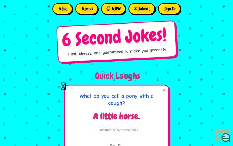 Screenshot of Know Any Good Jokes?