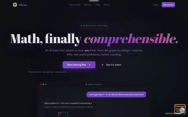 Screenshot of MathMentorAI