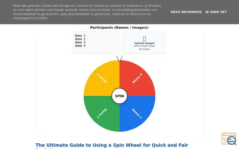 Screenshot of Espinwheel