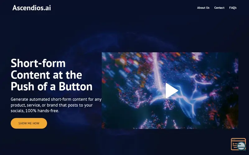 Screenshot of Ascendios.ai - Automated A.I. Video Ads