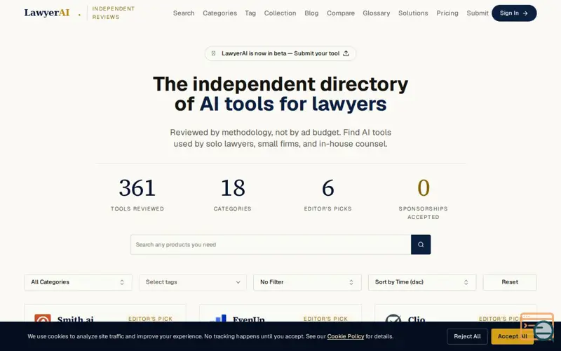Screenshot of LawyerAI