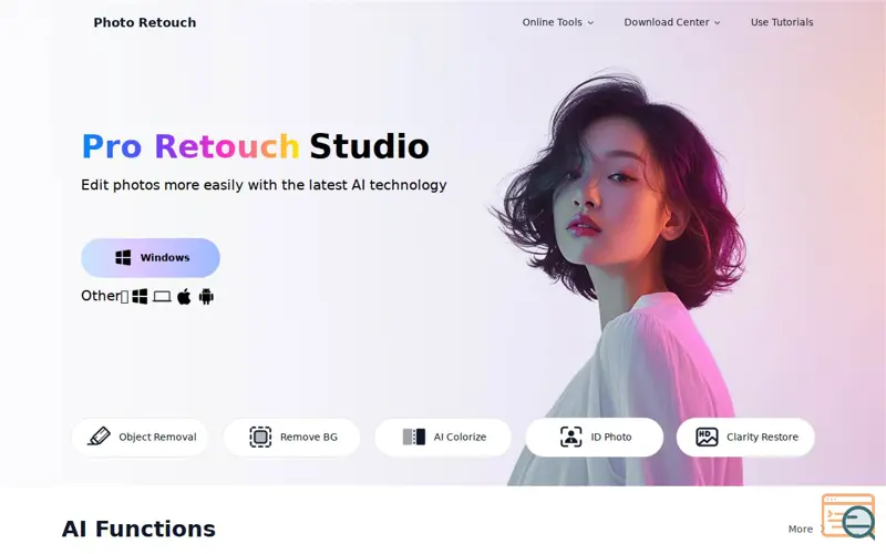 Screenshot of photoretouch