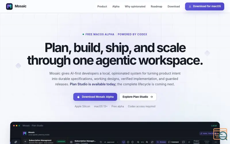 Screenshot of Mosaic