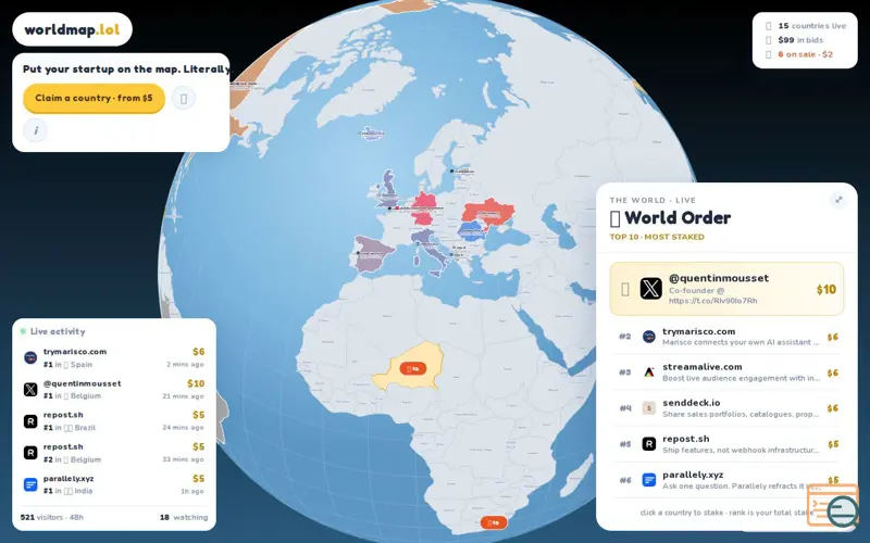 Screenshot of WorldMap.lol
