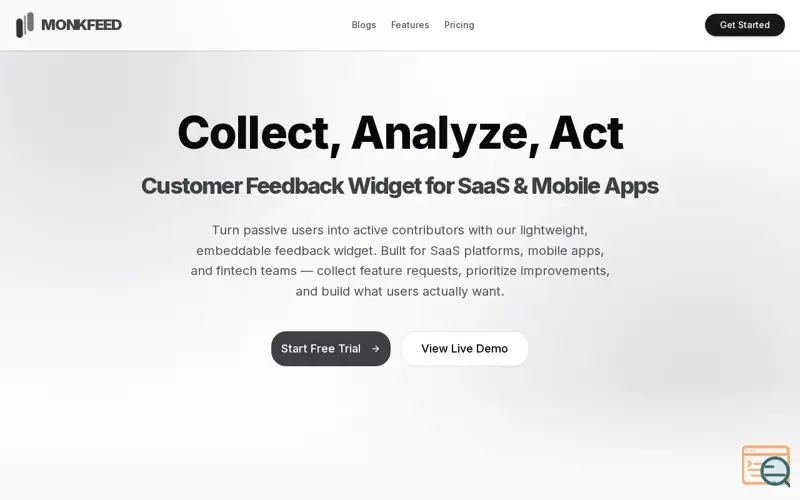 Screenshot of MonkFeed