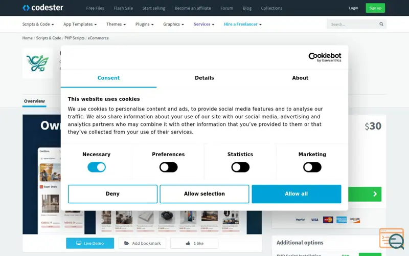 Screenshot of Ownstore 