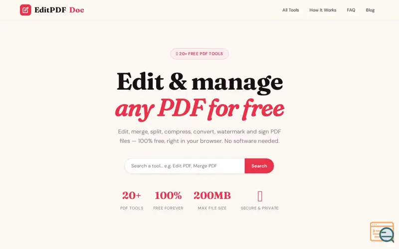Screenshot of EditPDFDoc