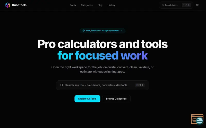 Screenshot of QubeTools