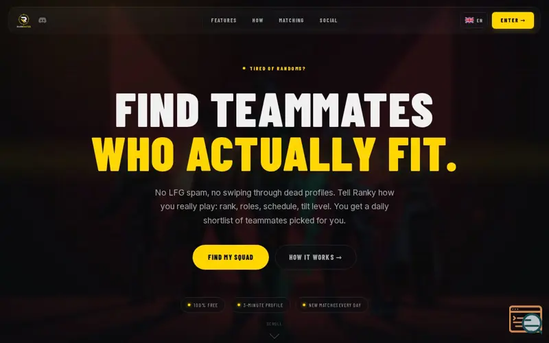 Screenshot of RankMates