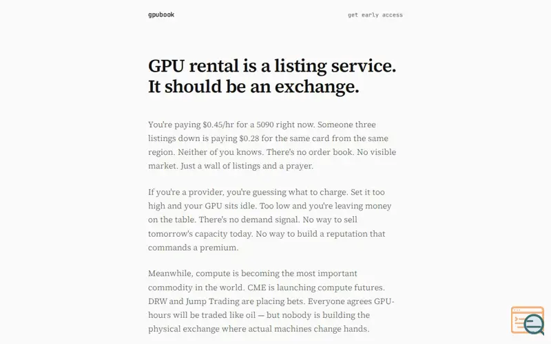 Screenshot of Gpubook