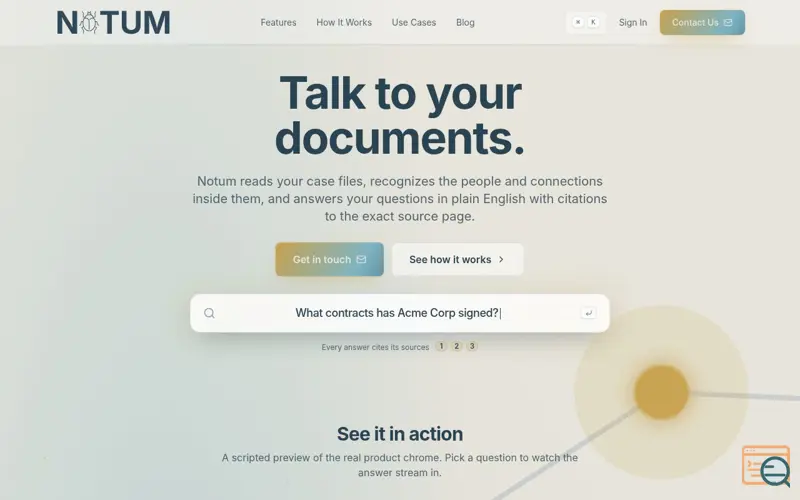 Screenshot of Notum