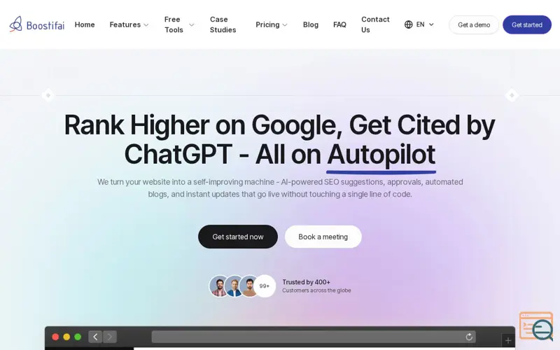 Screenshot of Boostifai