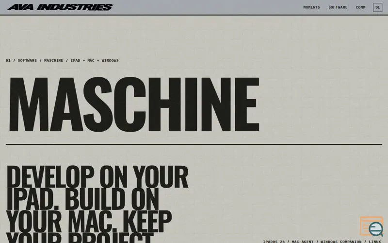 Screenshot of MASCHINE