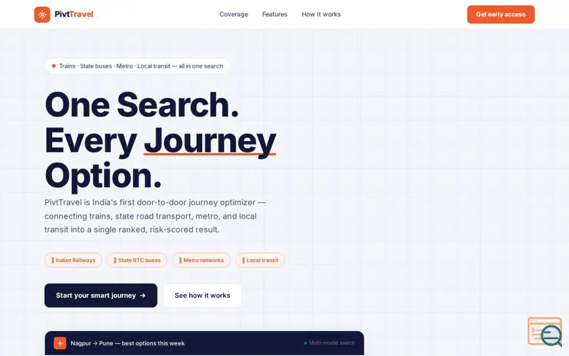 Screenshot of PivtTravel