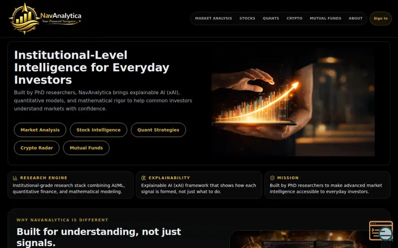 Screenshot of NavAnalytica
