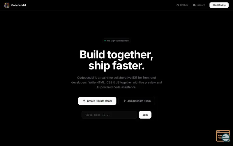 Screenshot of Codependal (Code Collab)