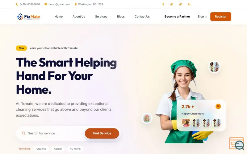 Screenshot of FixMate - Ondemand Web and Flutter App
