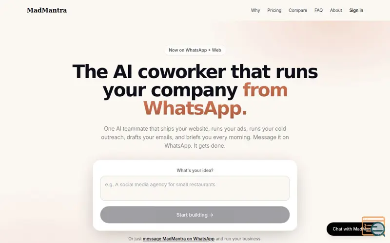 Screenshot of MadMantra