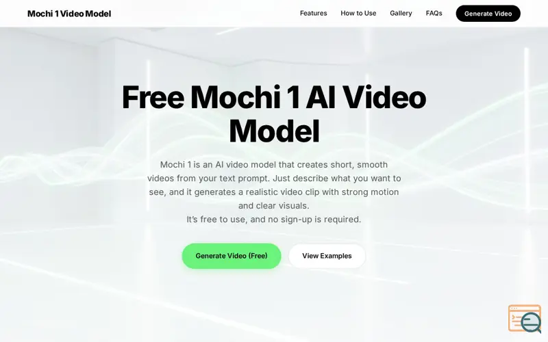 Screenshot of Mochi 1 Video Model
