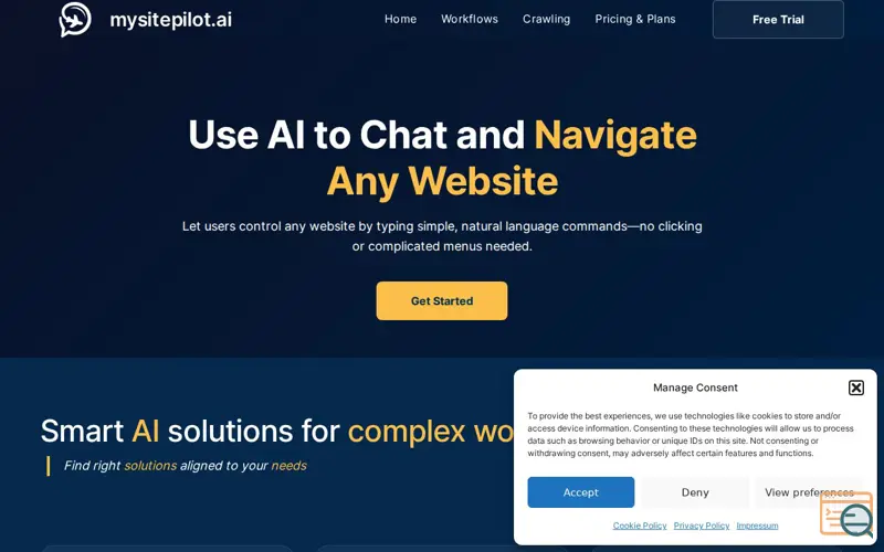 Screenshot of MySitePilot