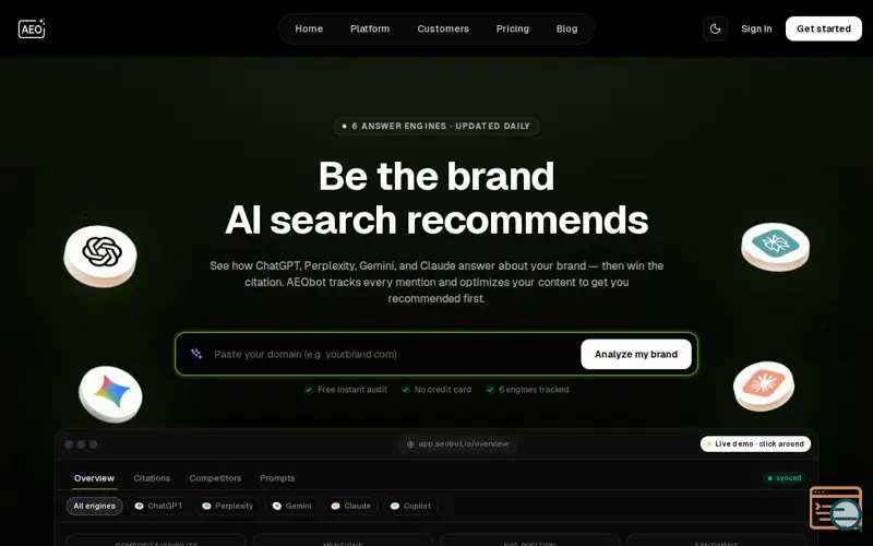 Screenshot of AEOBot