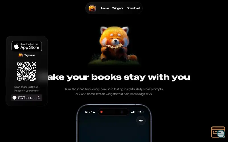 Screenshot of Recall Reads