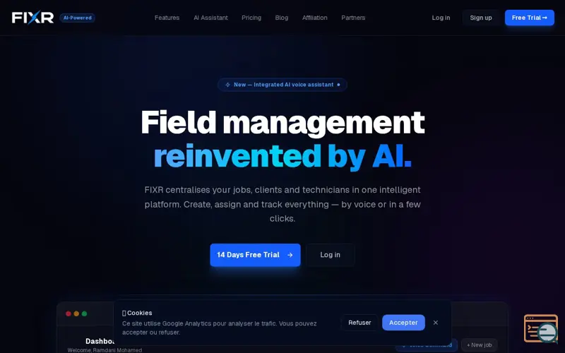 Screenshot of FIXR
