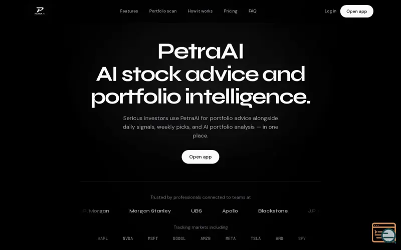 Screenshot of PetraAI