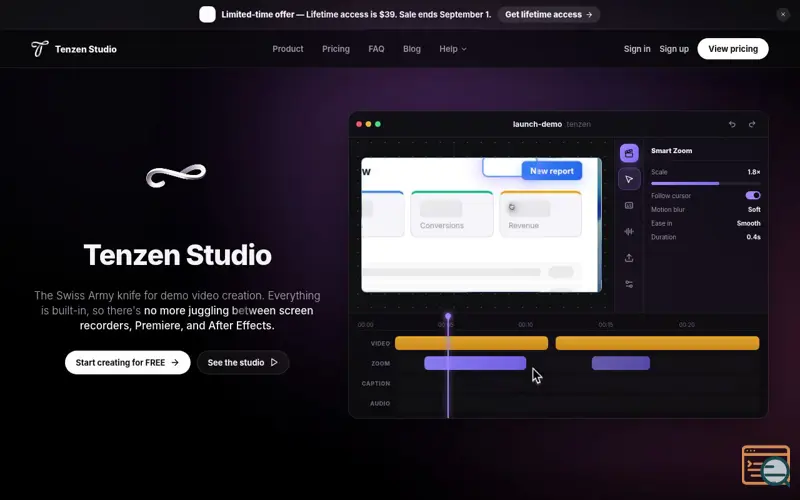 Screenshot of Tenzen Studio - Capable, simple video editor
