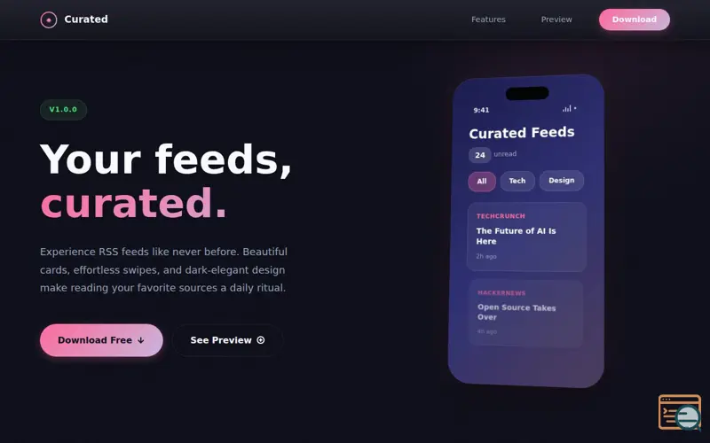Screenshot of Curated Feeds