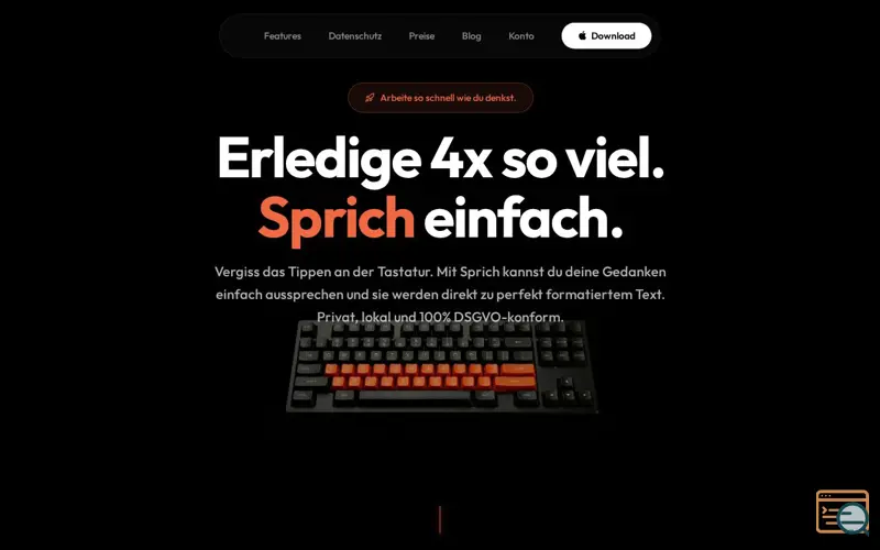 Screenshot of Sprich.ai