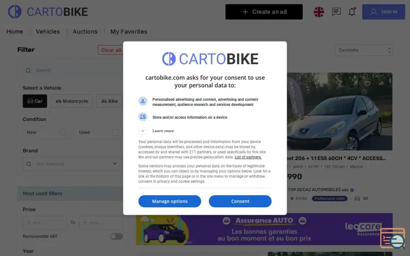 Screenshot of Cartobike