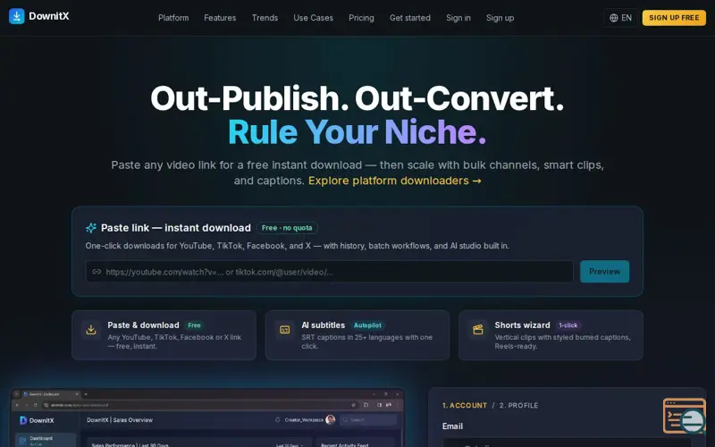 Screenshot of DownitX