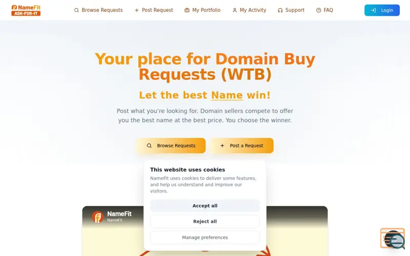 Screenshot of NameFit