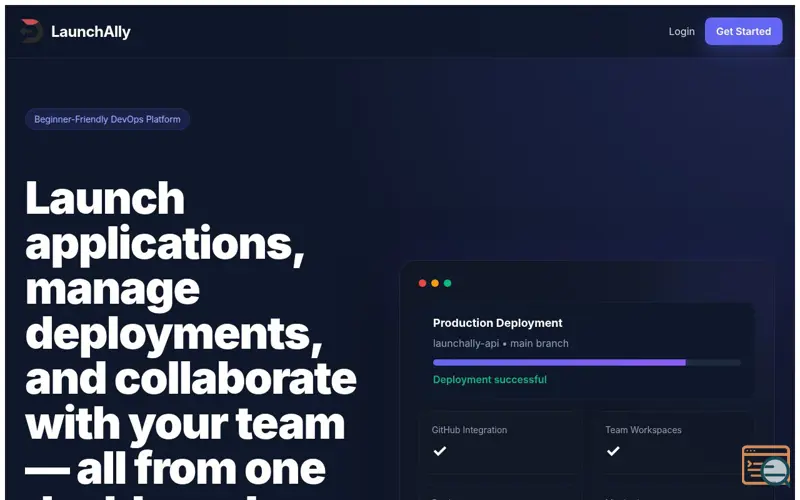 Screenshot of LaunchAlly 