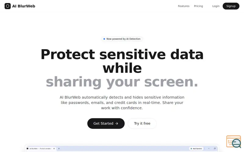 Screenshot of Ai Blurweb