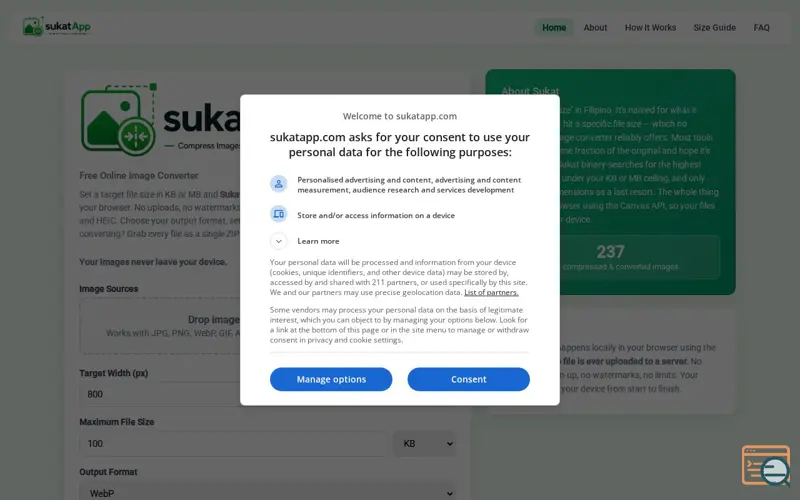 Screenshot of Sukat