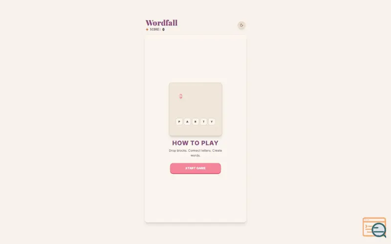 Screenshot of WordFall