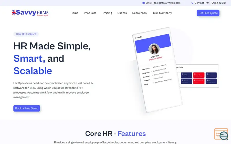 Screenshot of Savvy HRMS | HR & Payroll Software