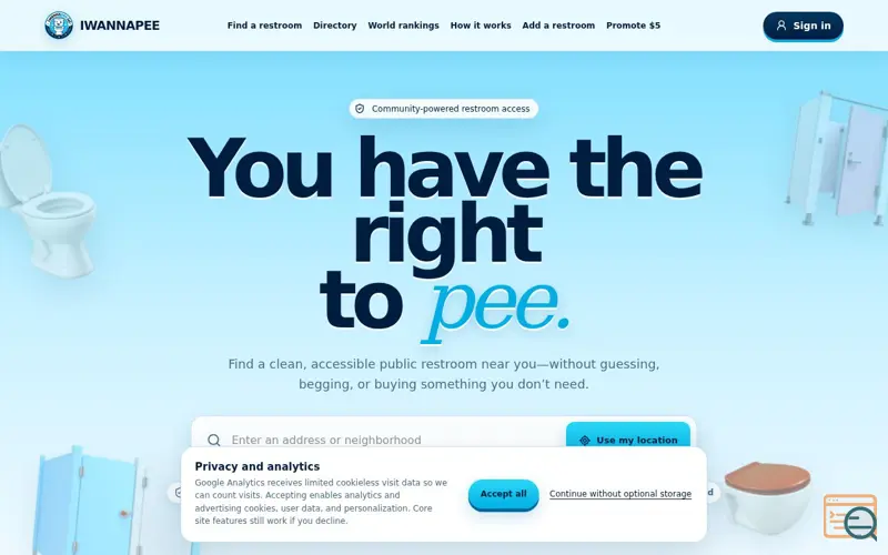 Screenshot of IWANNAPEE