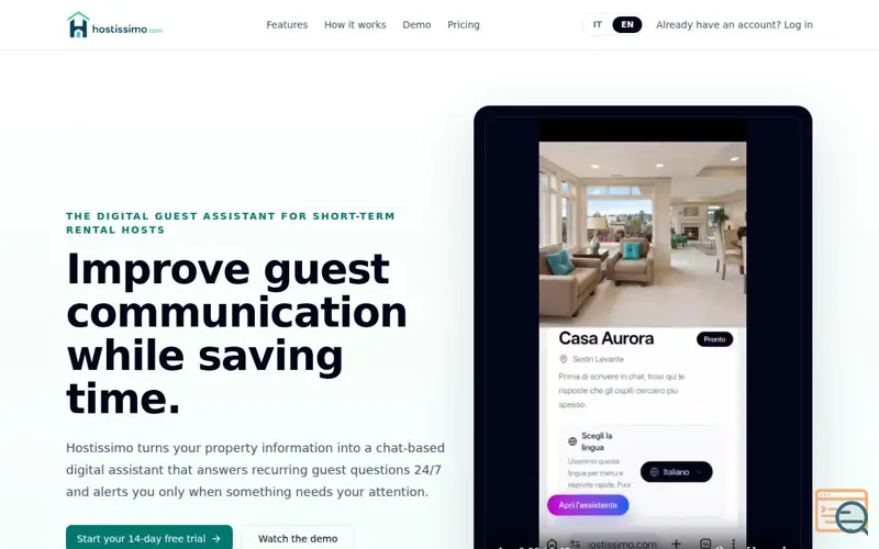 Screenshot of Hostissimo