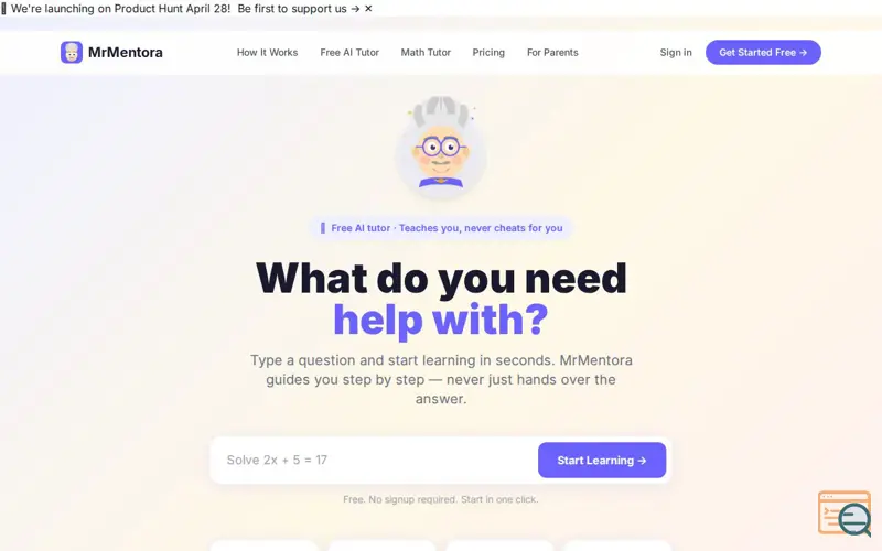 Screenshot of MrMentora
