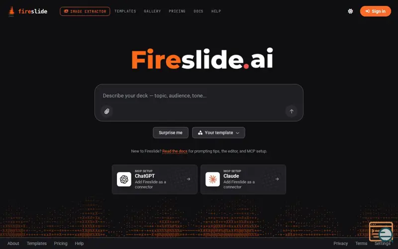 Screenshot of Fireslide