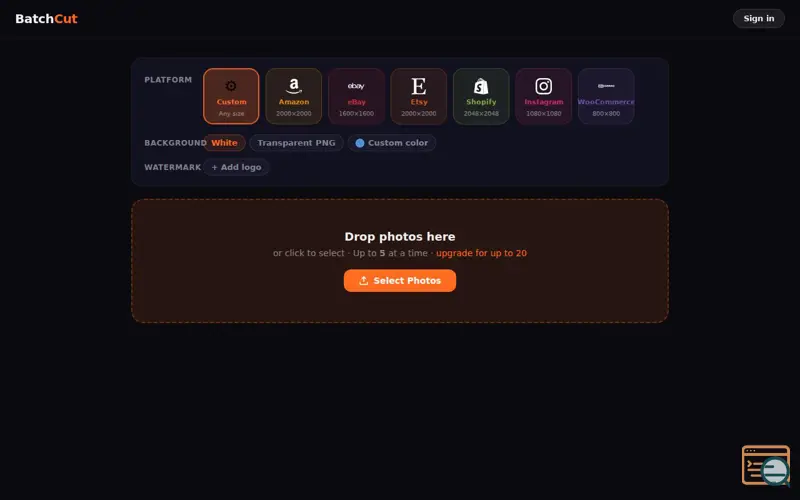 Screenshot of BatchCut Web