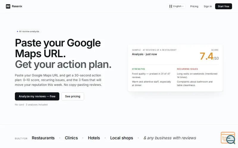 Screenshot of Resenix