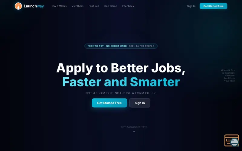 Screenshot of Launchway