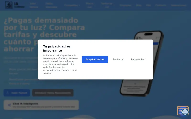 Screenshot of IACompara