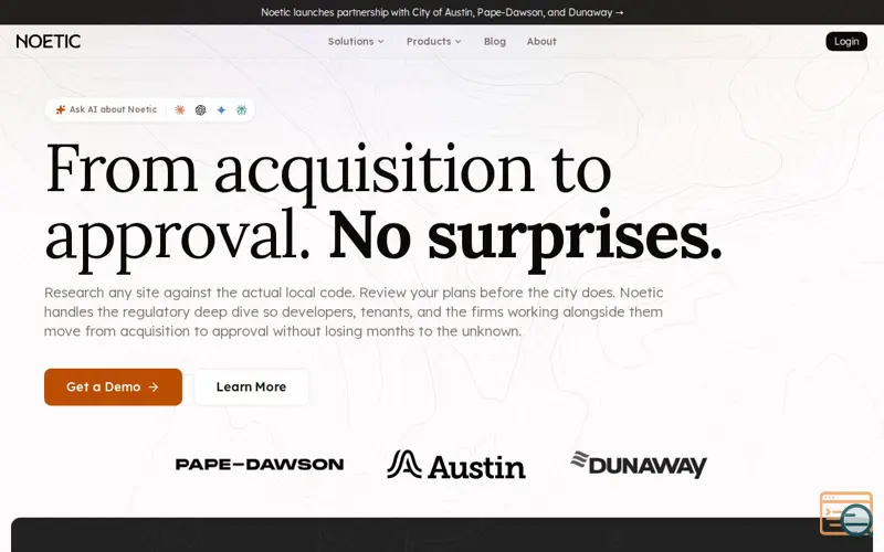 Screenshot of Noetic - AI for Site Plan Review