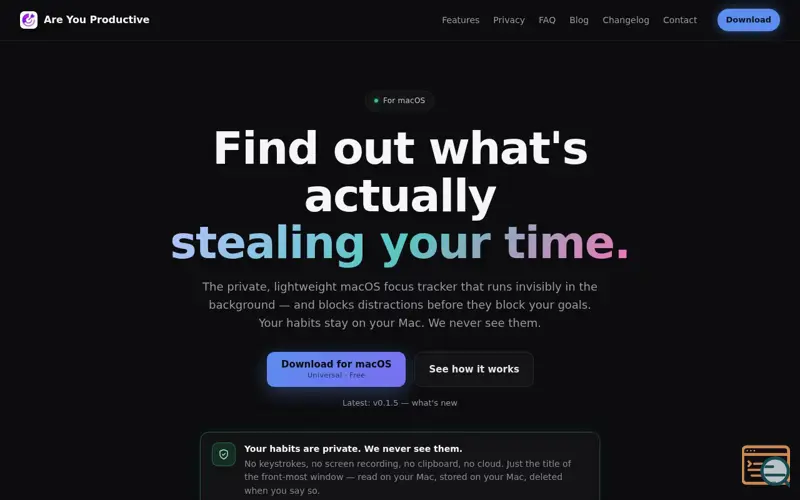 Screenshot of Are You Productive